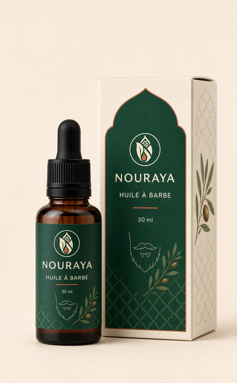 Coffret NOURAYA Rituel Barbe avec huile à barbe 30 ml et siwak offert