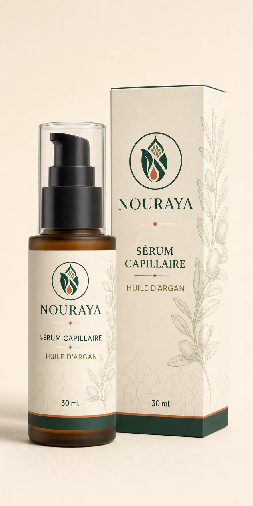 Coffret NOURAYA Rituel Racines avec sérum à l'huile d'argan et poudre de sidr