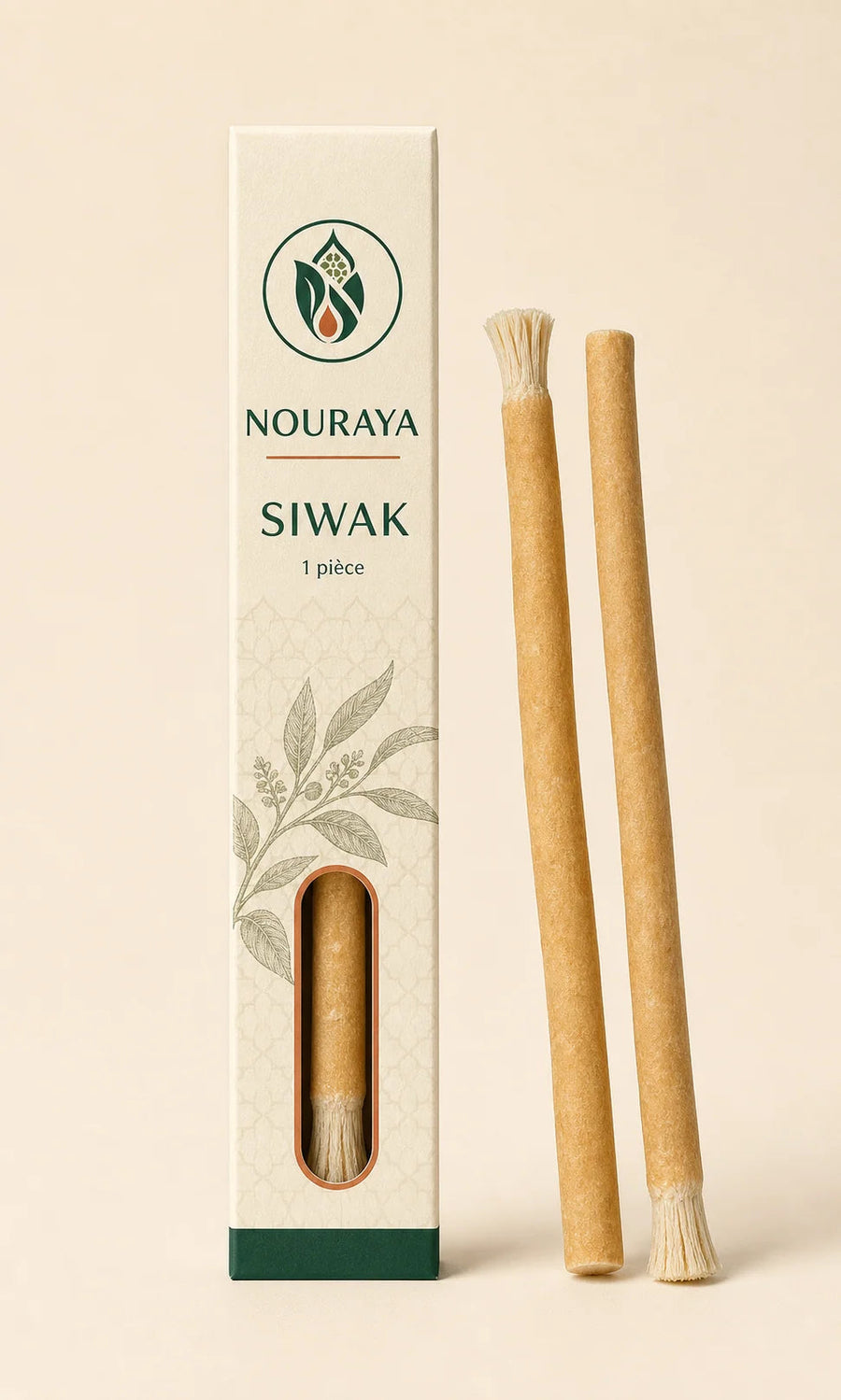 Siwak NOURAYA, bâtonnets d'hygiène traditionnels et leur étui botanique